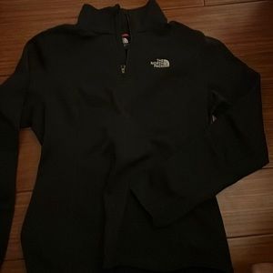black north face quarter zip